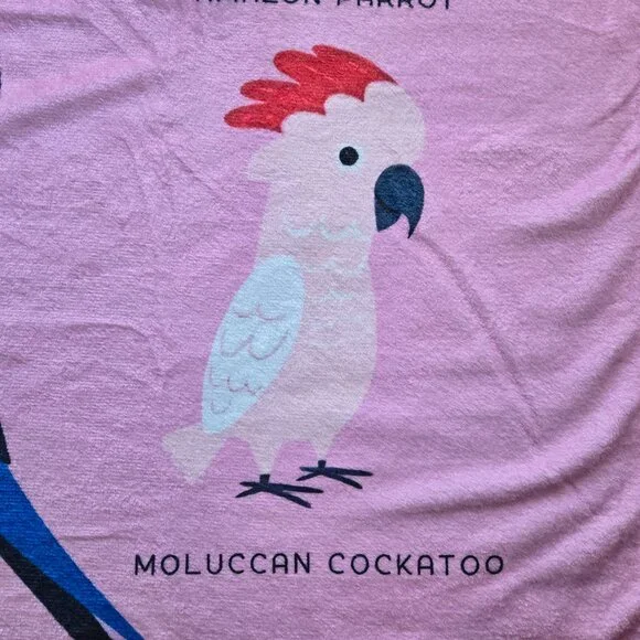 Plush Fleece Throw Cartoon Parrots Bird - Picture 7 of 8